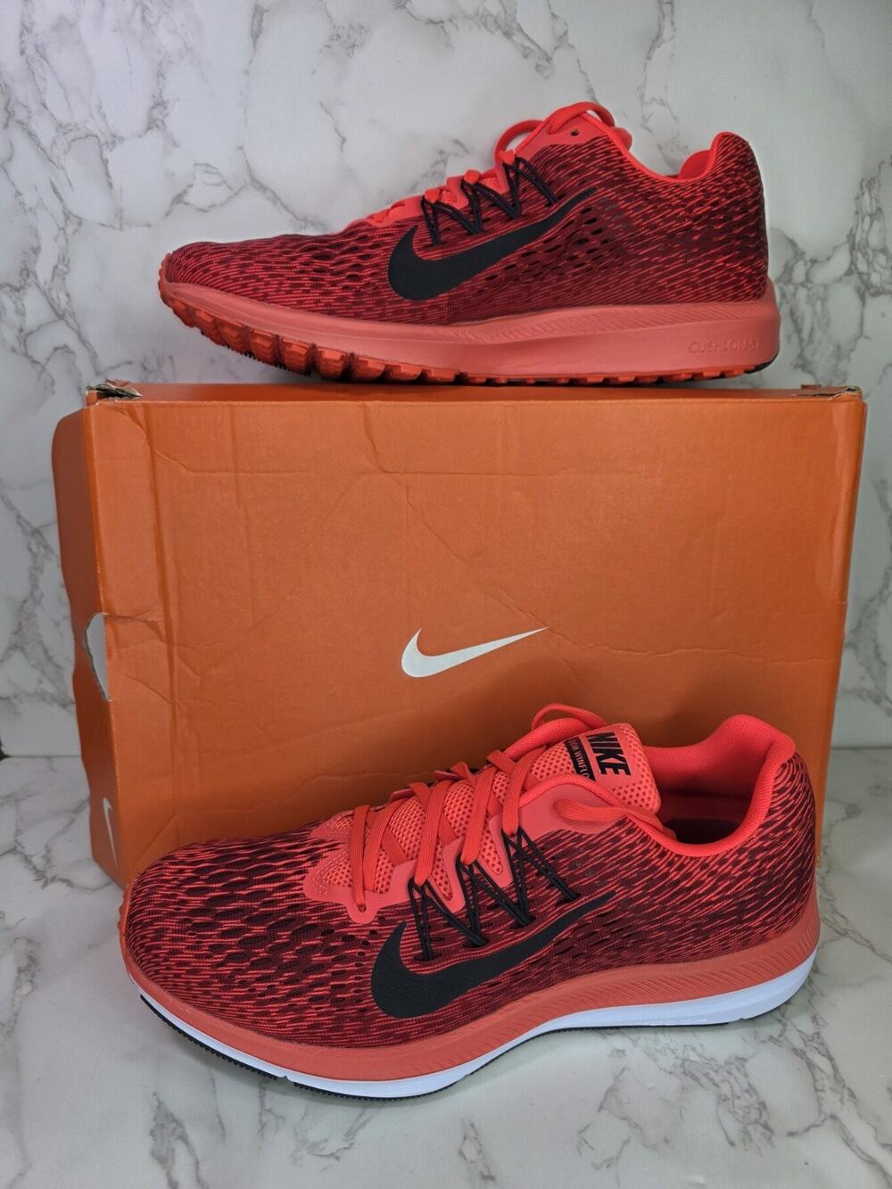 Nike Men's 10 Crimson Air Zoom Winflo 5 Red Trainer Athletic Sneakers AA7406-600